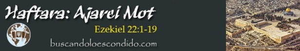 29. Haftara  Ajarei Mot  Ezekiel 22-1 a 19