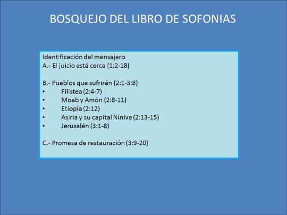 bosquejo sofonias